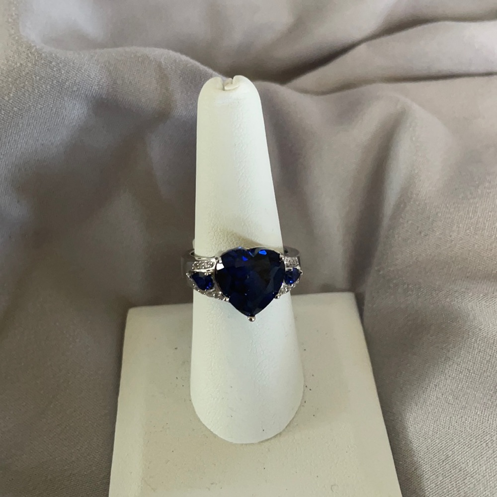 JTV Sapphire Heart Ring